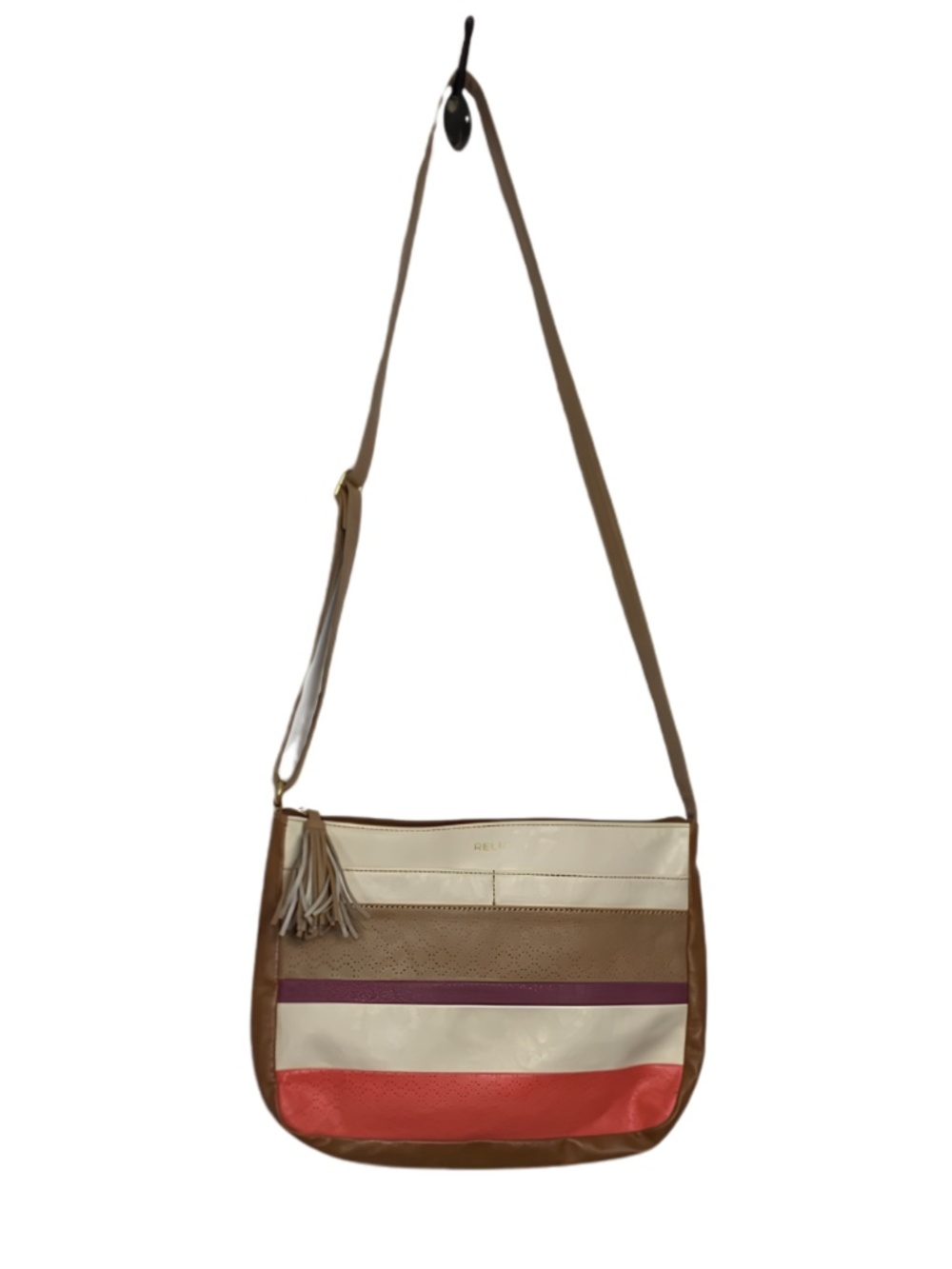 Relic Giraffe Stripe Oh Happy Day Pockets Zip Adjustable Piper Crossbody Boho